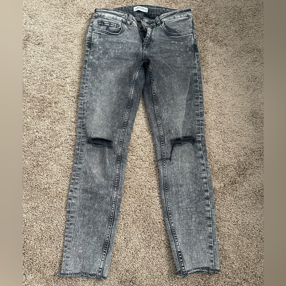 Charcoal wash jeans